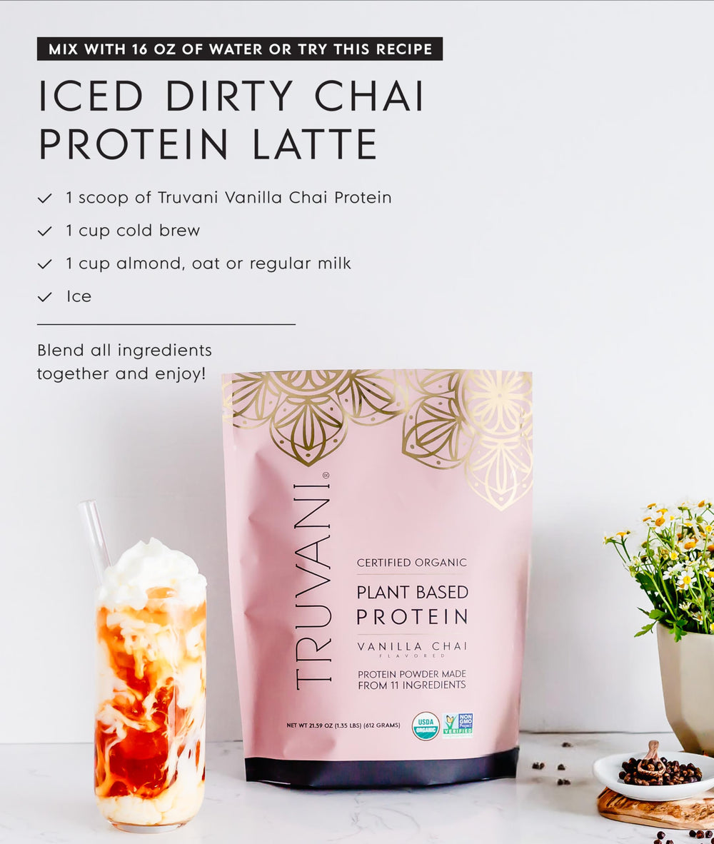 Baked treats incorporating Truvani Vanilla Chai protein for flavorful, protein-rich snacks.
