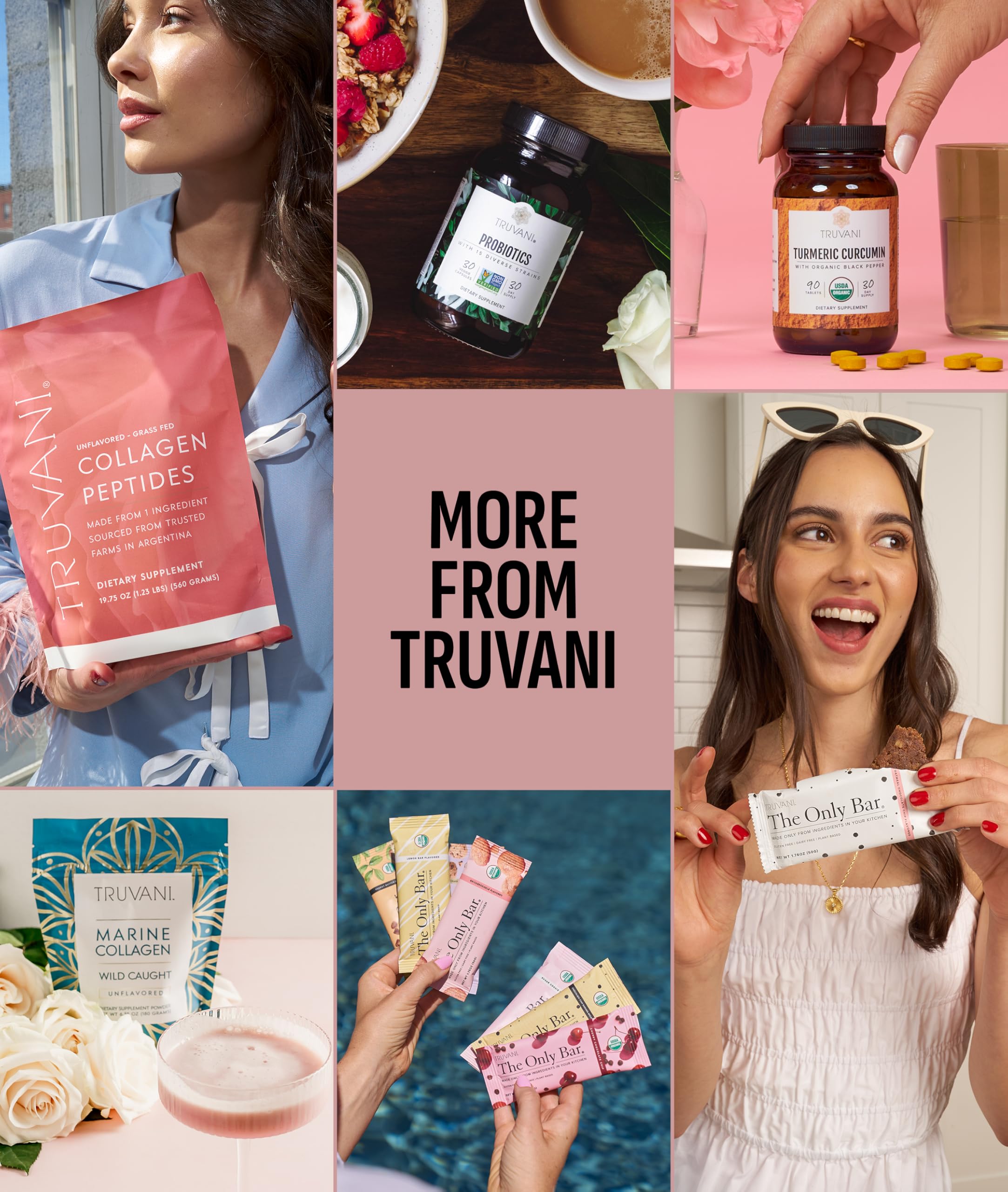 Measuring scoop with 20g serving of Truvani Vanilla Chai powder.