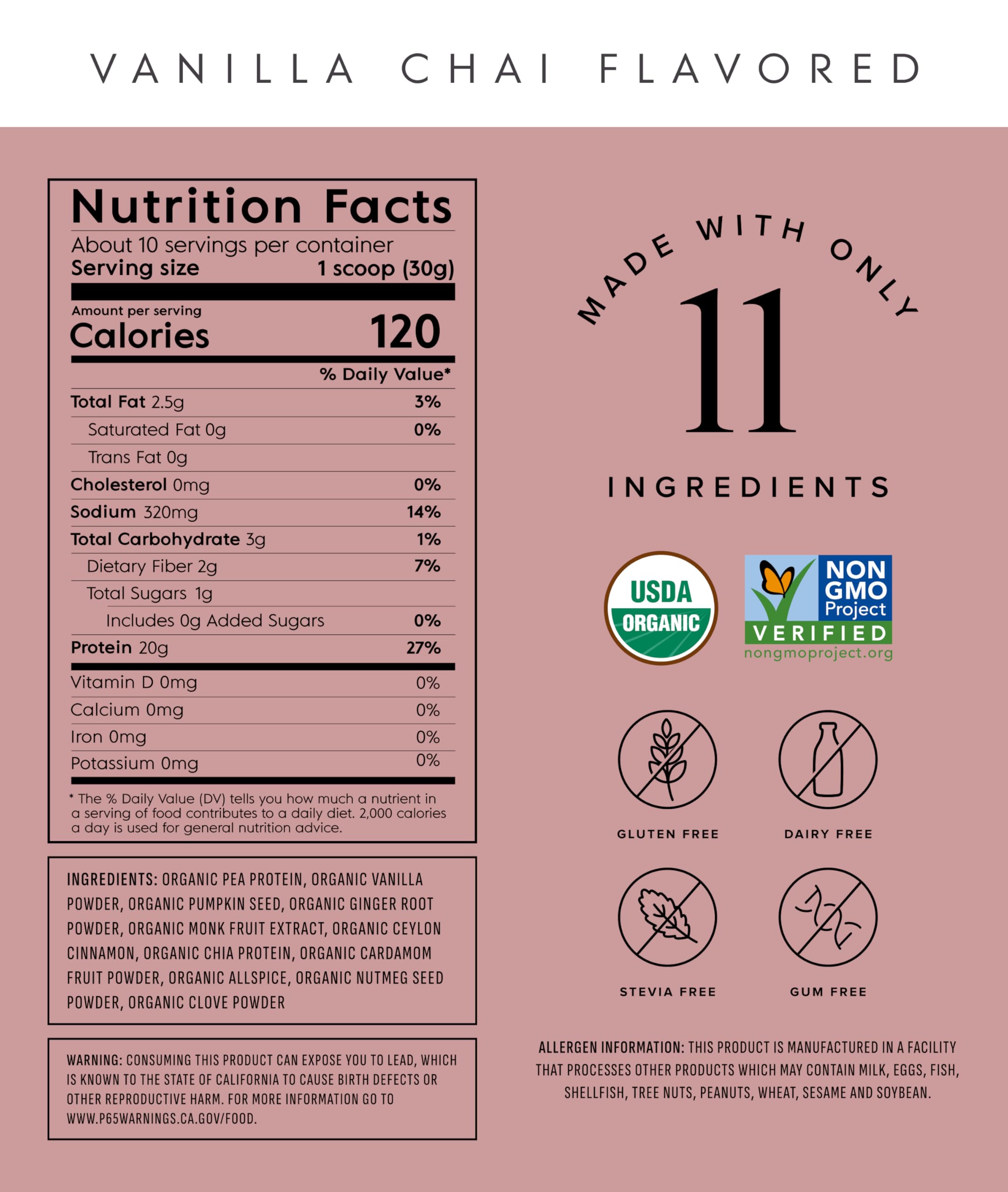 Truvani Vanilla Chai scoop adds 20g protein to shakes for a smooth boost.
