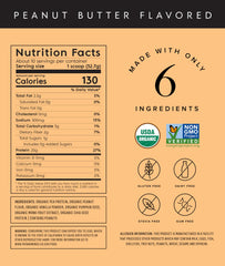 Truvani vegan pea protein powder scoop highlighting convenient serving size.