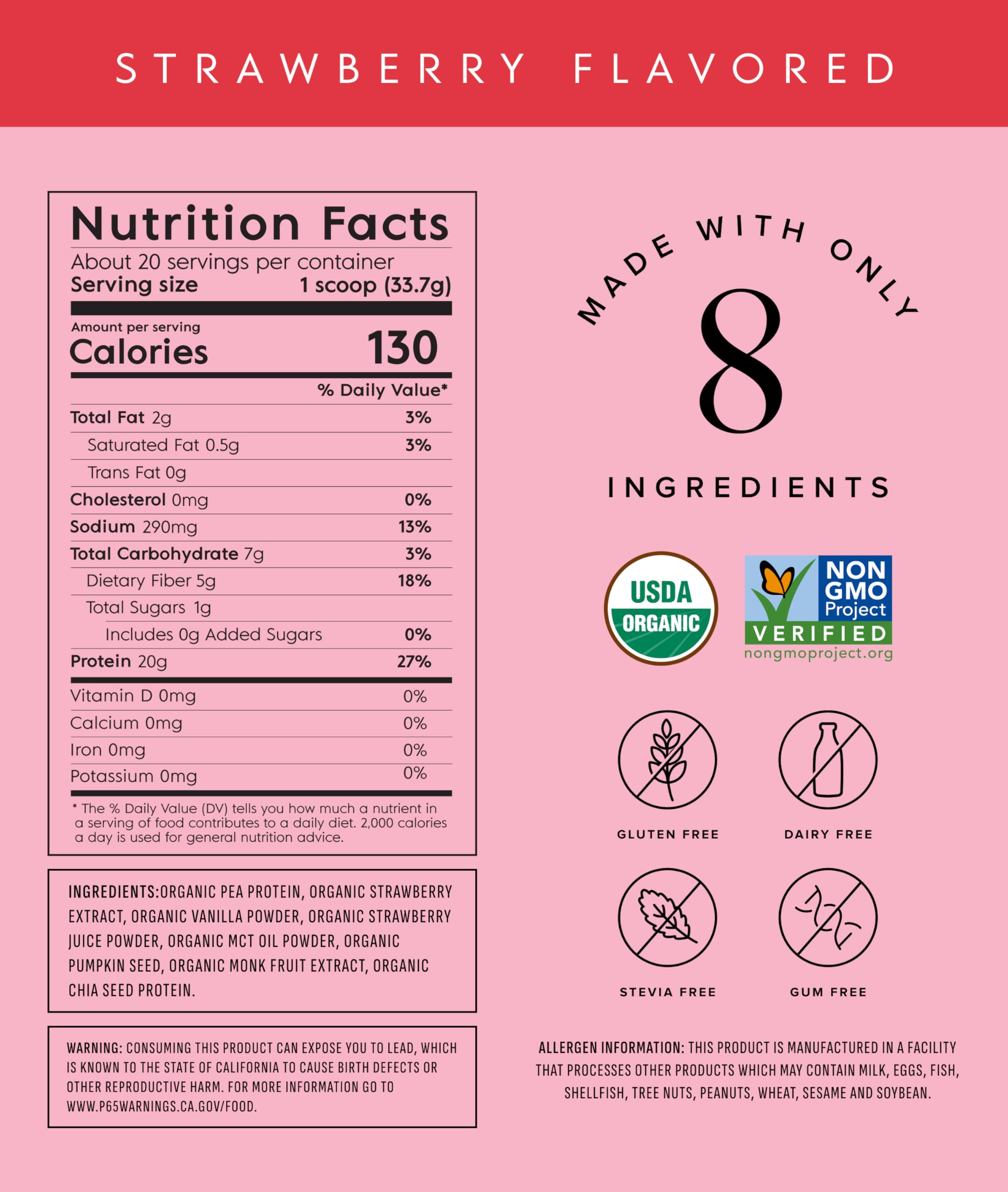 Truvani vegan pea protein scoop shows 20g protein per serving for fueling workouts