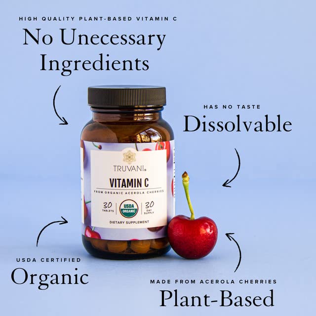 Truvani Vitamin C powder scoop ready for consistent daily dosing