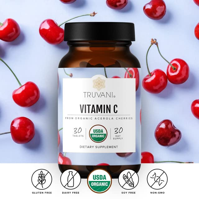 Truvani Vitamin C real ingredients image highlights citrus-rich sources for bioavailable vitamin C