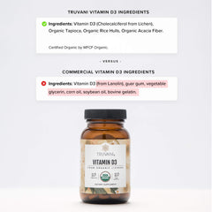 Truvani Vitamin D3 tablet dissolving in water demonstrating easy use