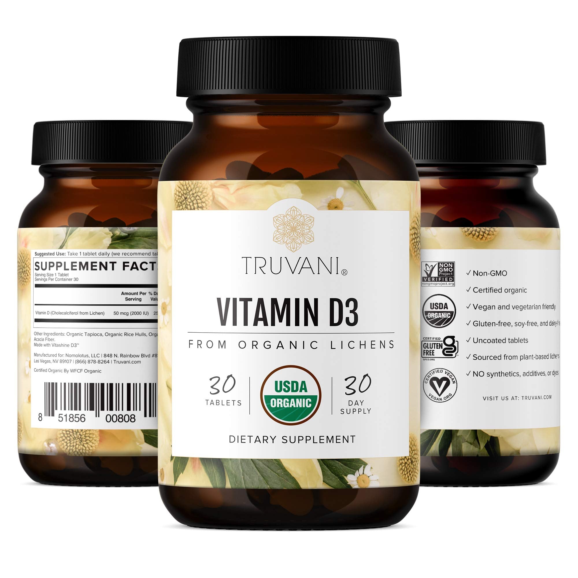 Truvani Vitamin D3 tablet in smoothie illustrating versatile application