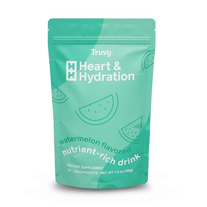 Truvy Electrolytes glass serving emphasize hydration support during workouts.