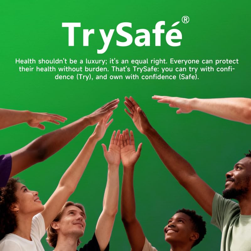 GMP-certified facility and third-party testing highlighted on TrySafe packaging