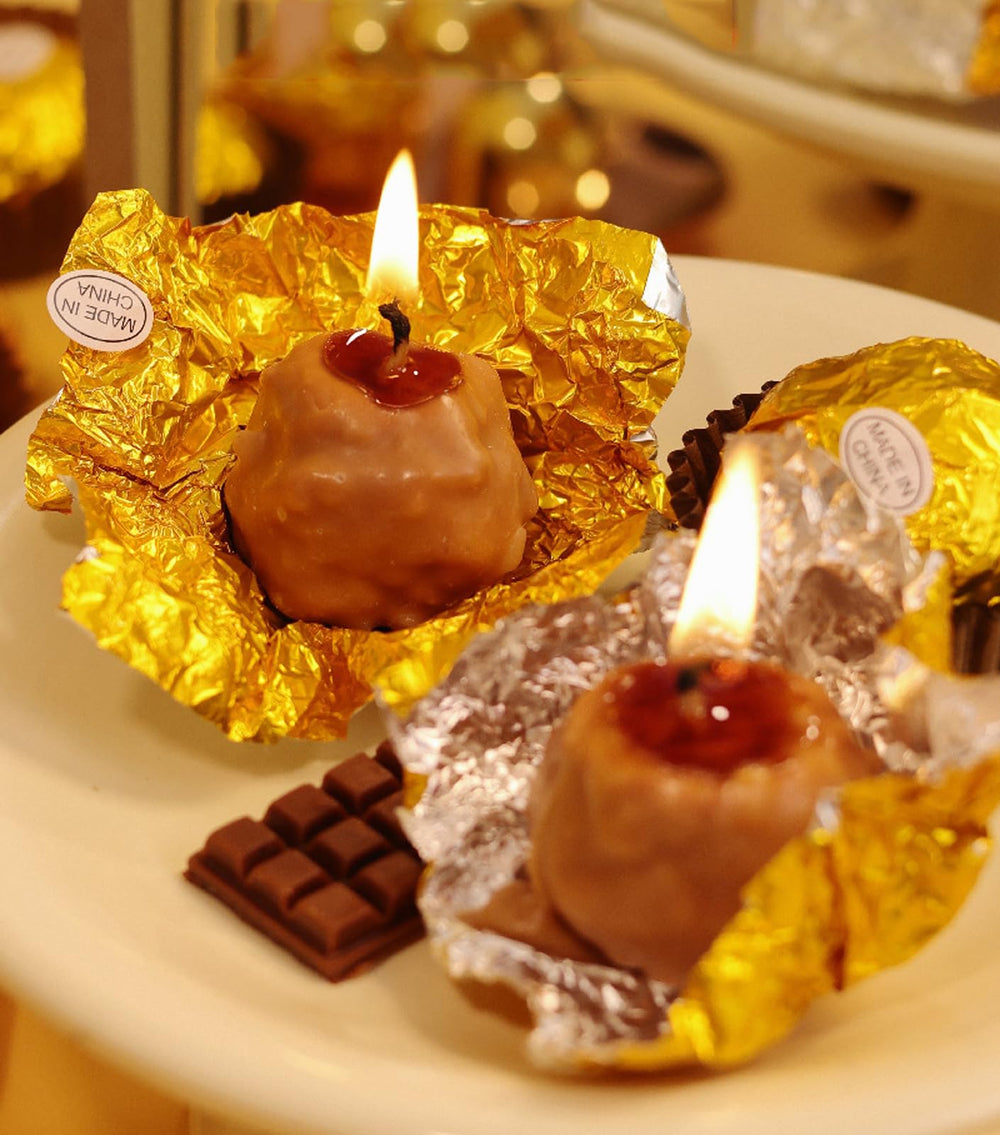 T-shin gift-pack chocolate ball candle suitable for celebrations