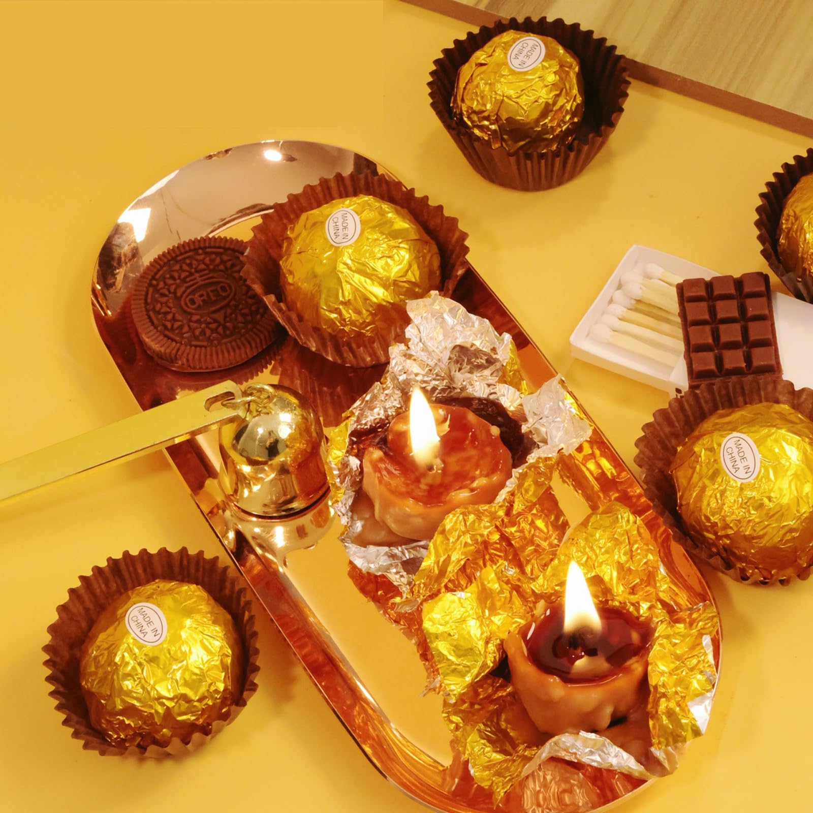 T-shin smokeless chocolate ball candle with a clean burn