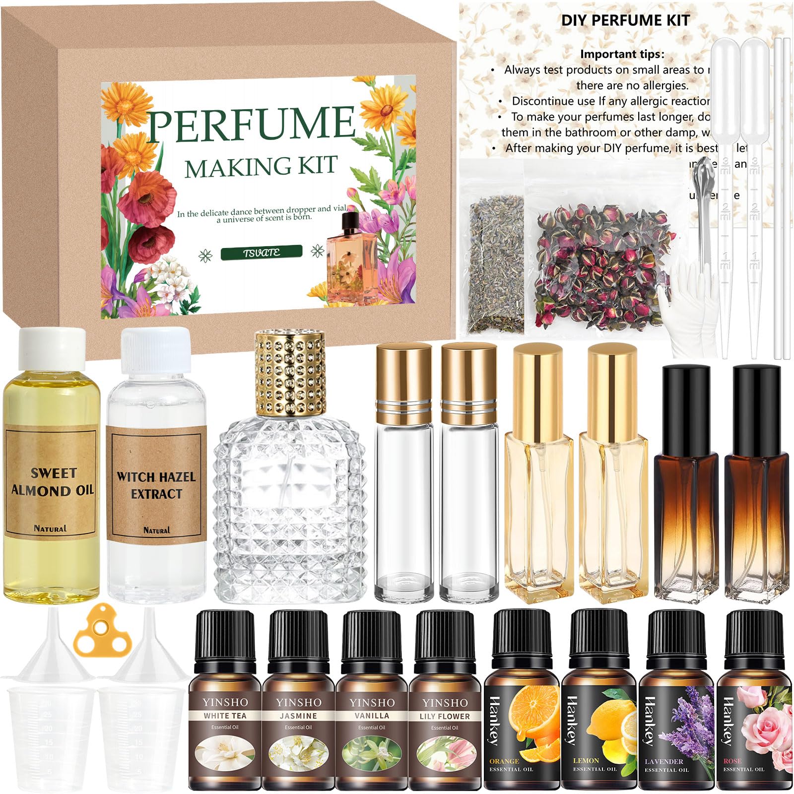 TSVATE DIY Perfume Kit packaging—gift-ready presentation for special occasions.