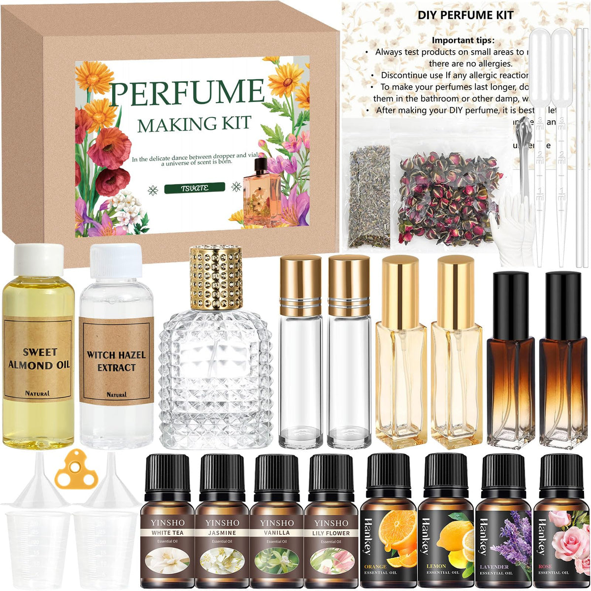 TSVATE DIY Perfume Kit packaging—gift-ready presentation for special occasions.