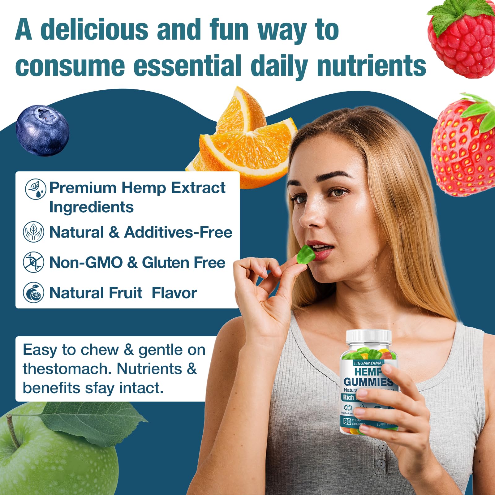 TTGUMMYAMAL colorado-origin label signals premium hemp ingredients.