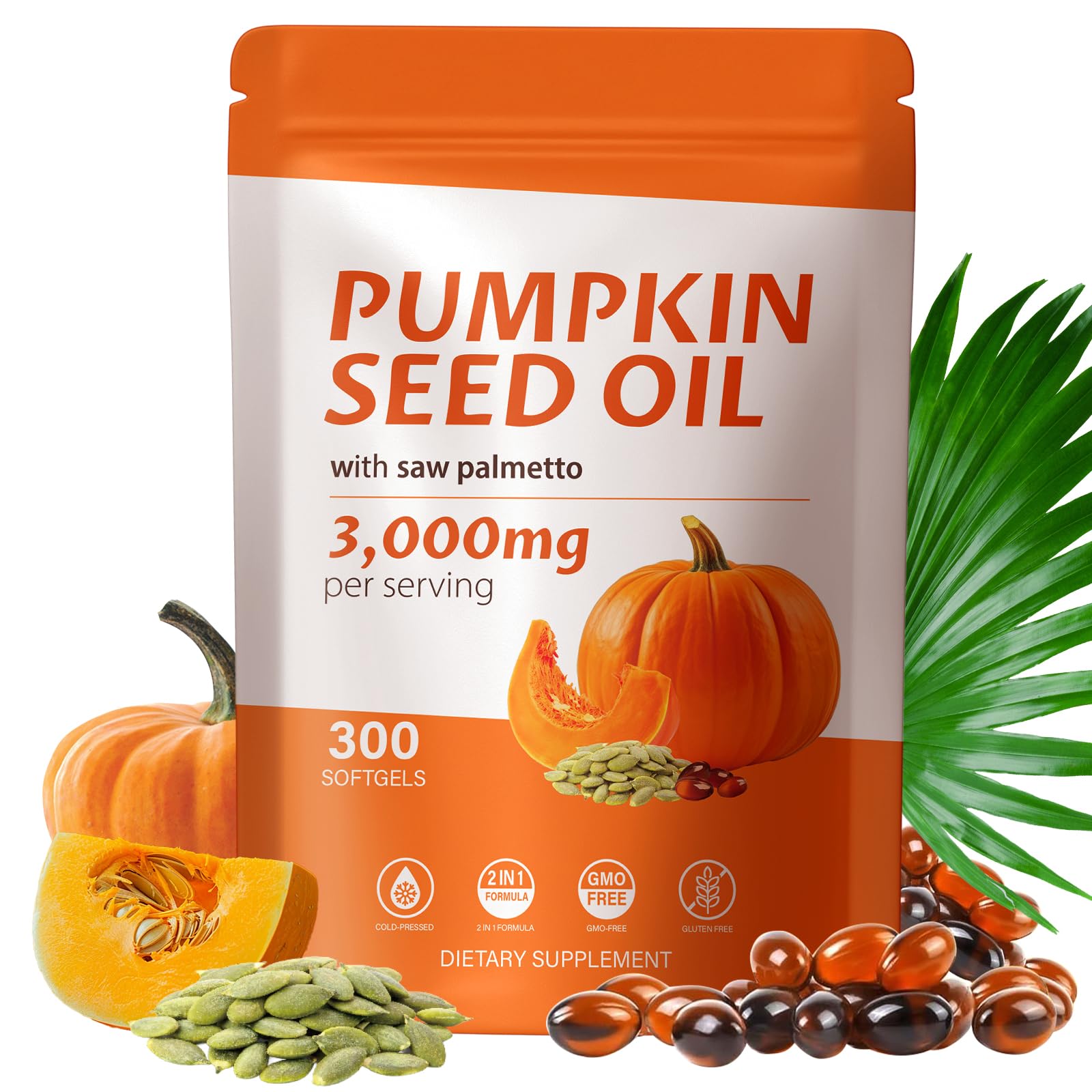 TTGUMMYAMAL pumpkin seed oil softgel bottle for daily wellness support