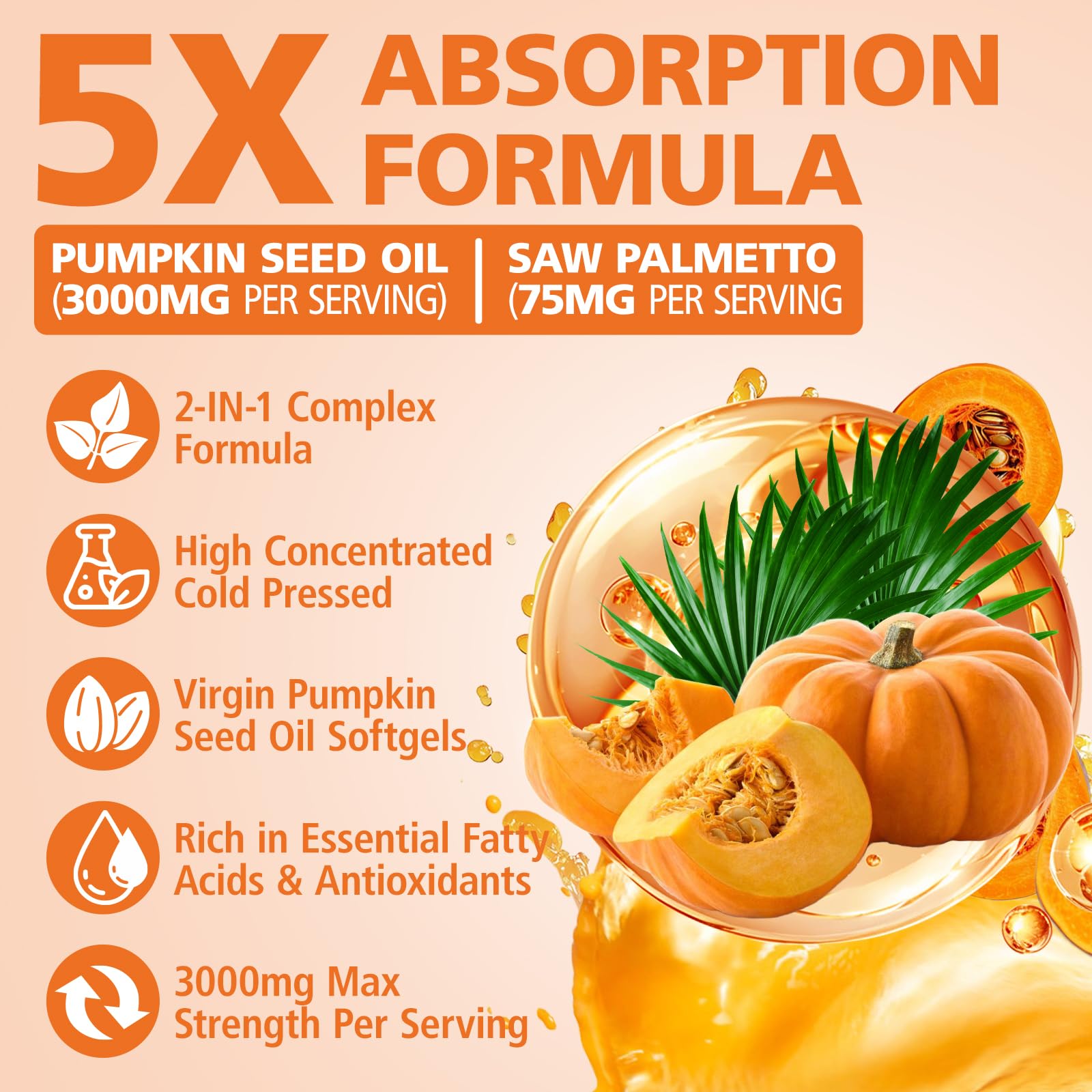 TTGUMMYAMAL pumpkin seed oil softgels capsules ready for convenient daily supplementation