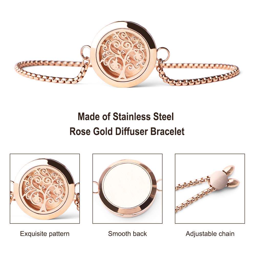 ttstar adjustable slide buckle on diffuser bracelet for a comfortable fit