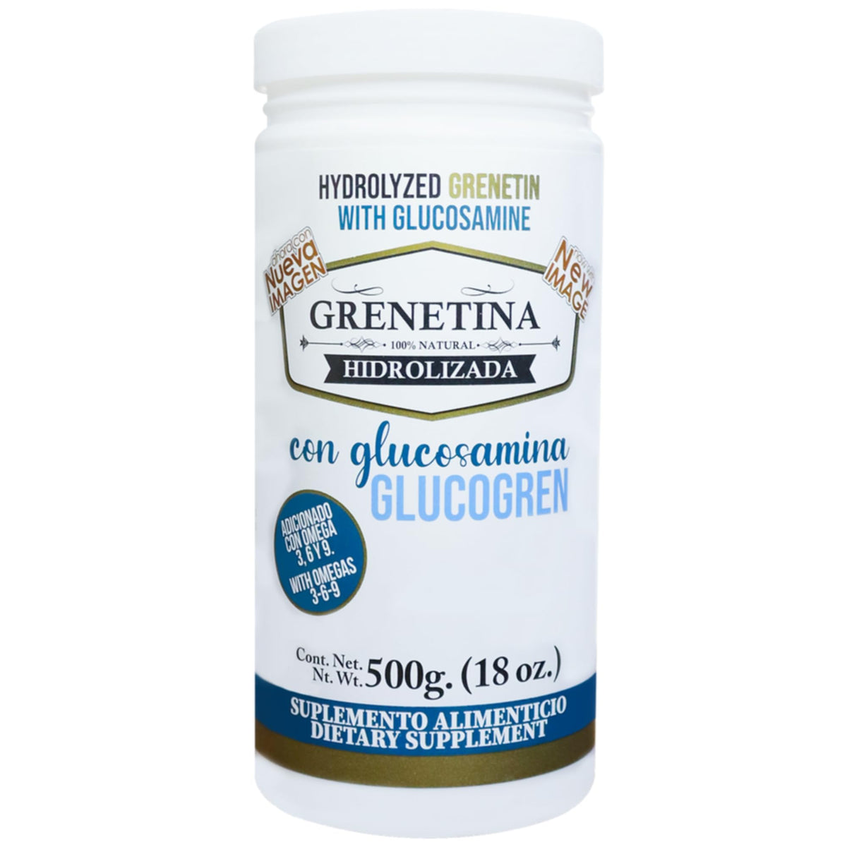 Tu Salud Plus collagen glucosamine powder bottle for joint support and skin health
