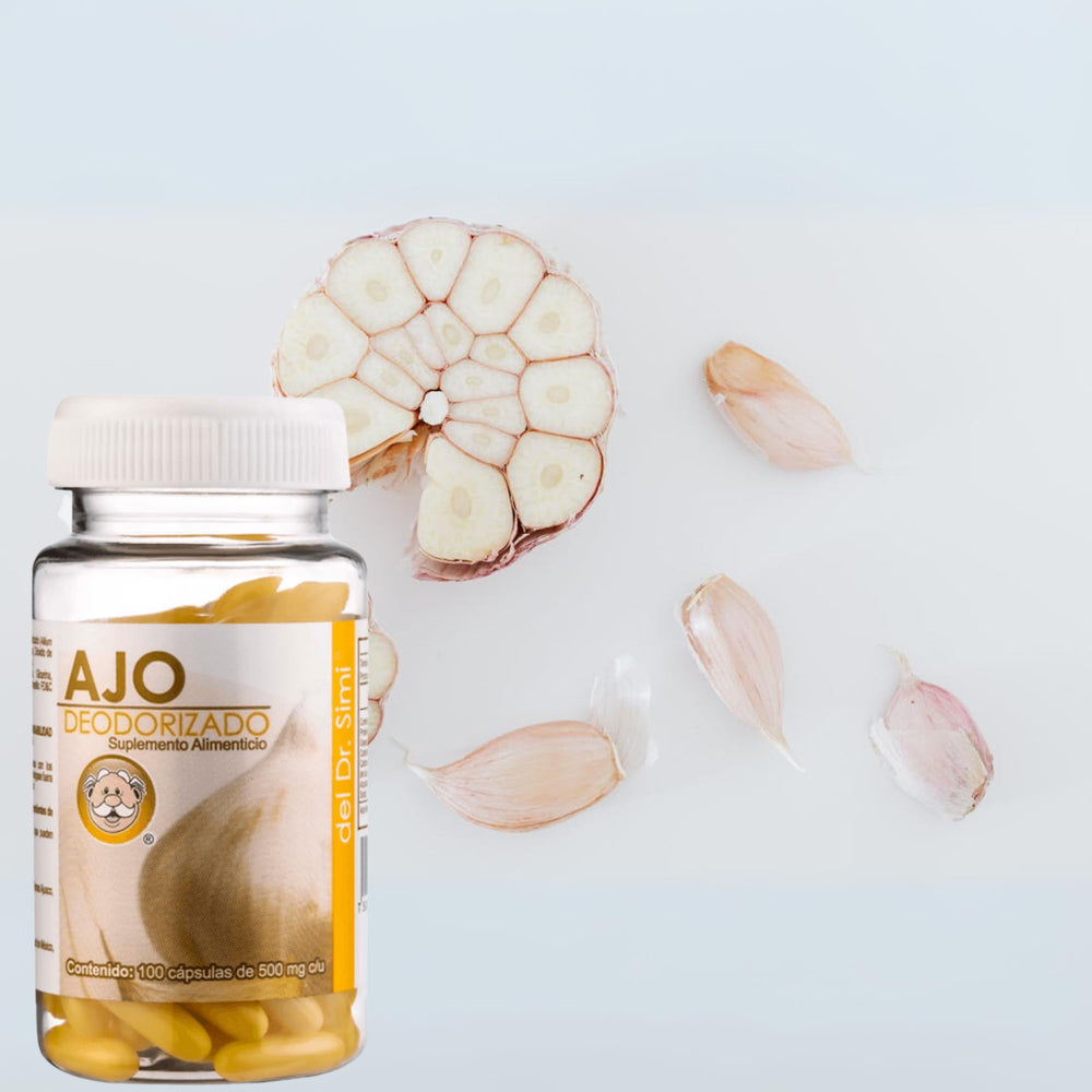Tu Salud Plus Organic Garlic label highlighting purity and organic sourcing for daily use.