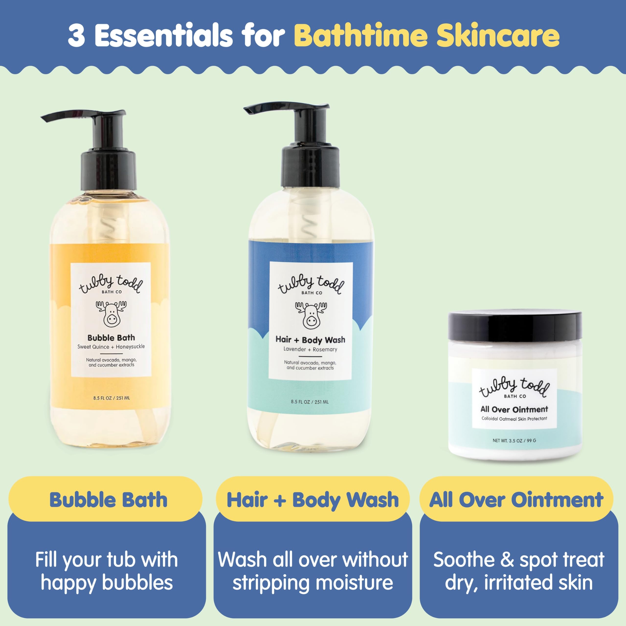 TUBBY TODD Bubble Bath bottle for a soothing bath experience.