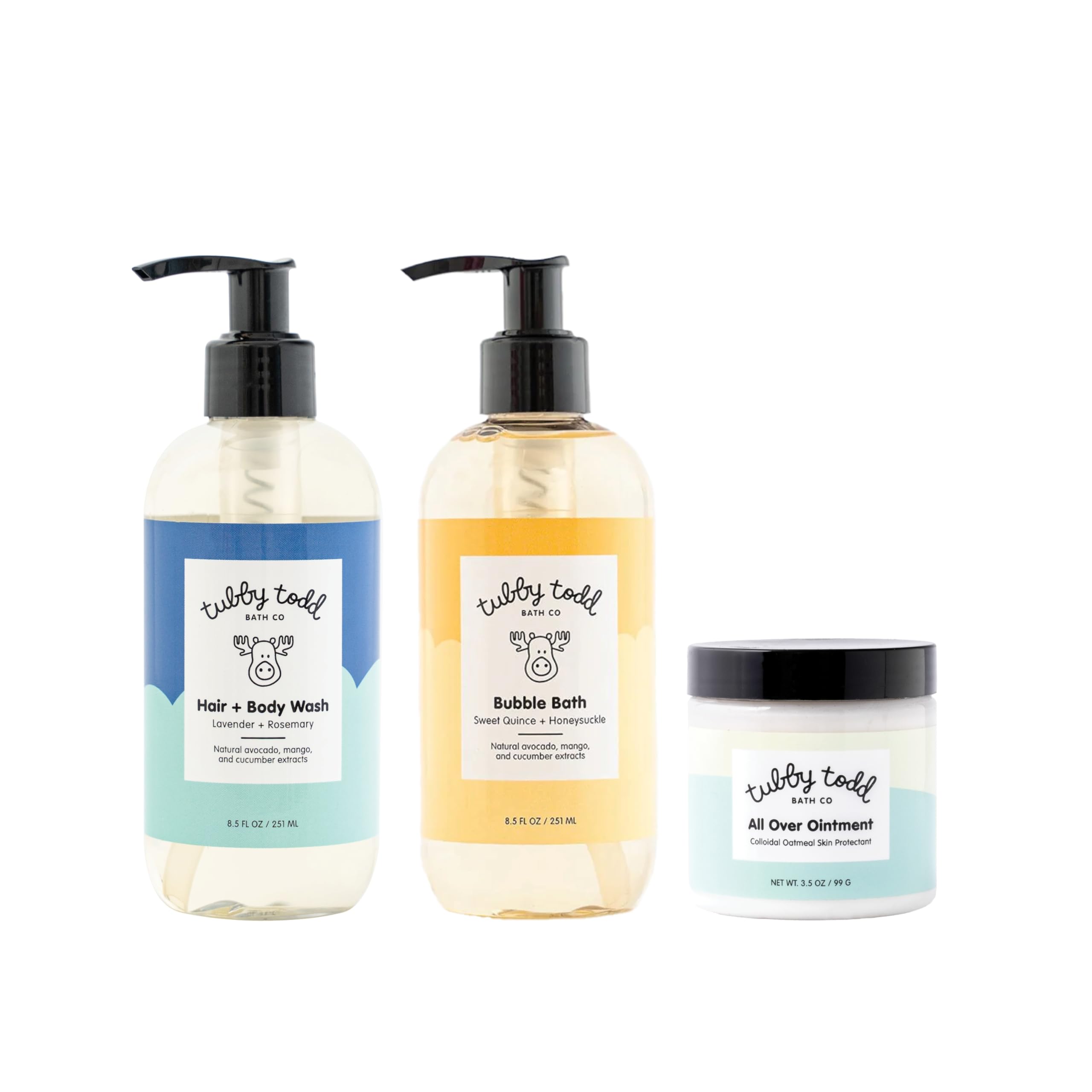 TUBBY TODD Essentials Gift Set shown together for gentle newborn care.