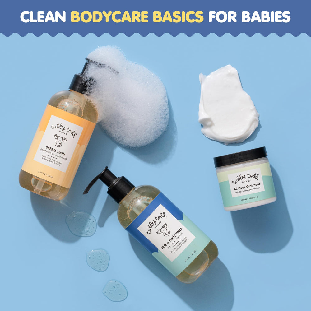 TUBBY TODD Hair+Body Wash bottle with lavender scent for delicate cleansing.