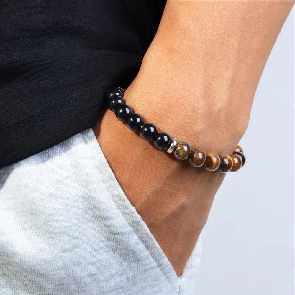 TUBIANCA bracelet with black tourmaline beads protects against negativity