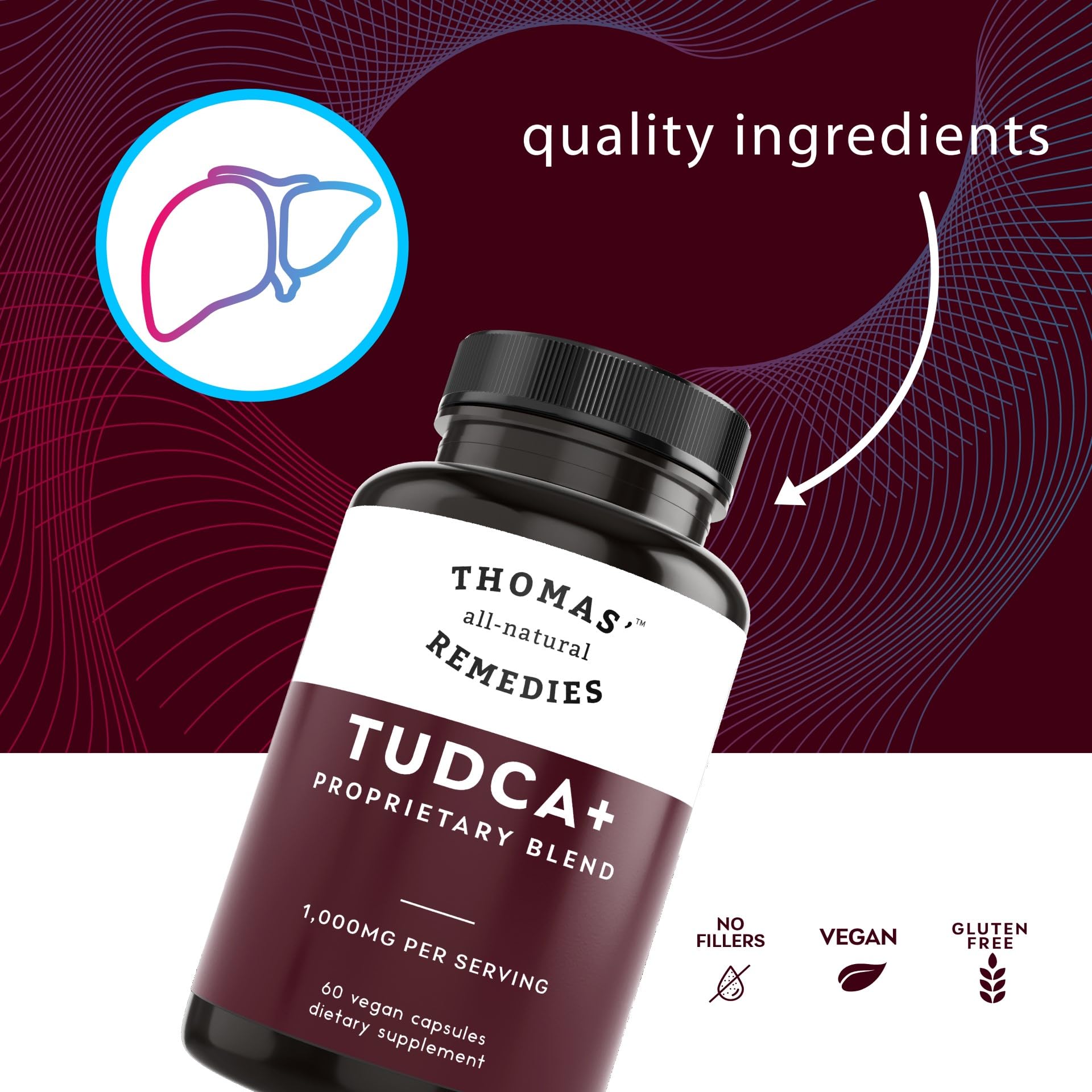 Tudca 500mg capsules closeup reveals clean ingredients