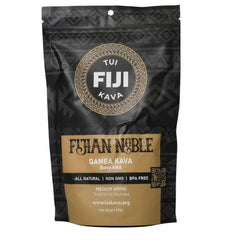 TUI KAVA Premium Wellness Kava packaging shows authentic Fiji noble root powder for rituals.
