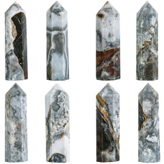 TUMBEELLUWA agate crystal with visible geode cracks for altar display.