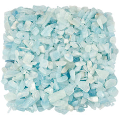 TUMBEELLUWA Aquamarine chips close-up texture for meditation and decor