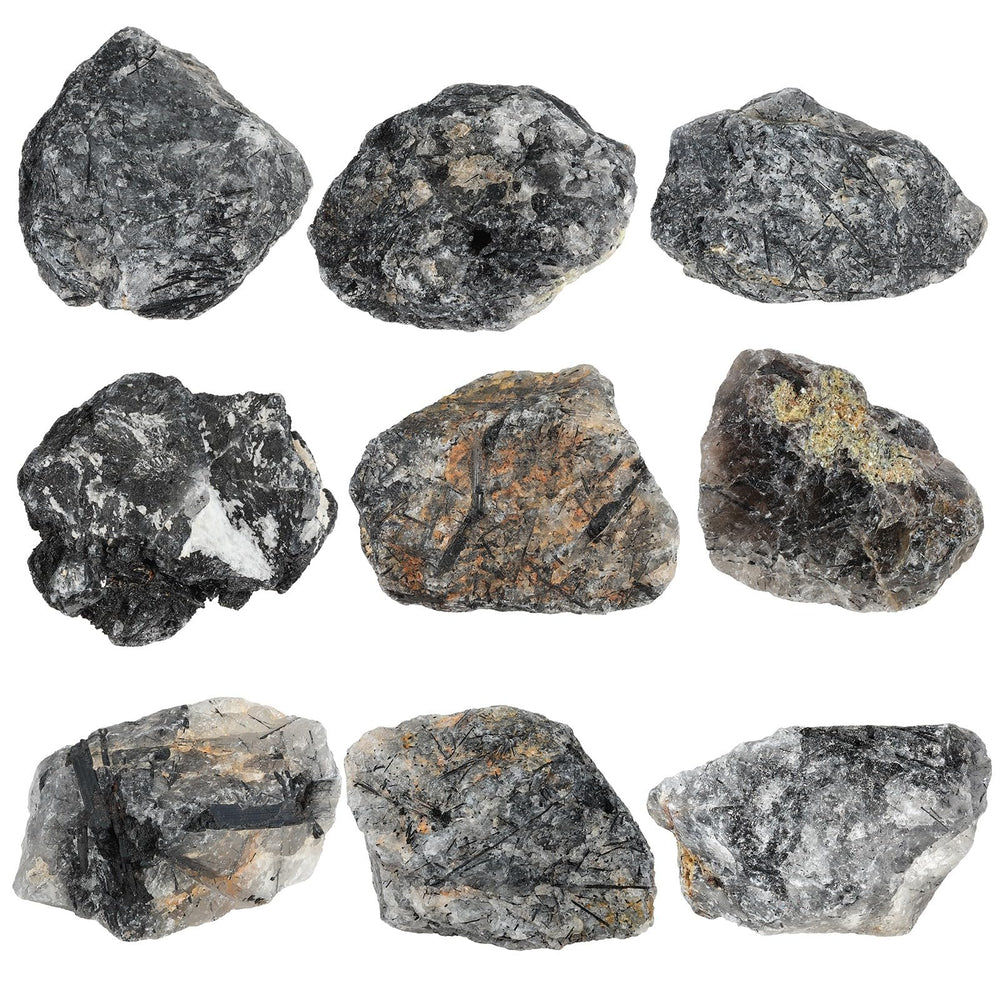 TUMBEELLUWA black rutile quartz rock decor setup in a living space