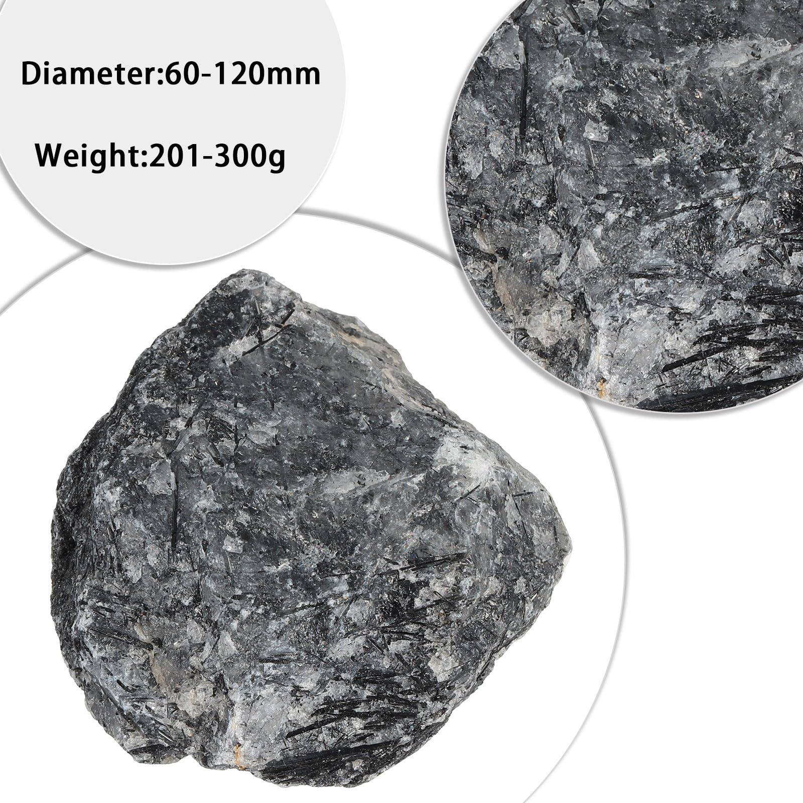 TUMBEELLUWA black rutile quartz rock rough specimen with unique pattern