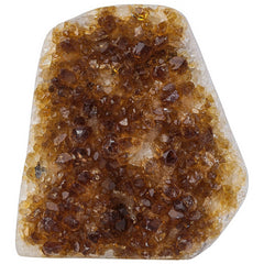 TUMBEELLUWA Citrine cluster geode on display for natural beauty and focus.