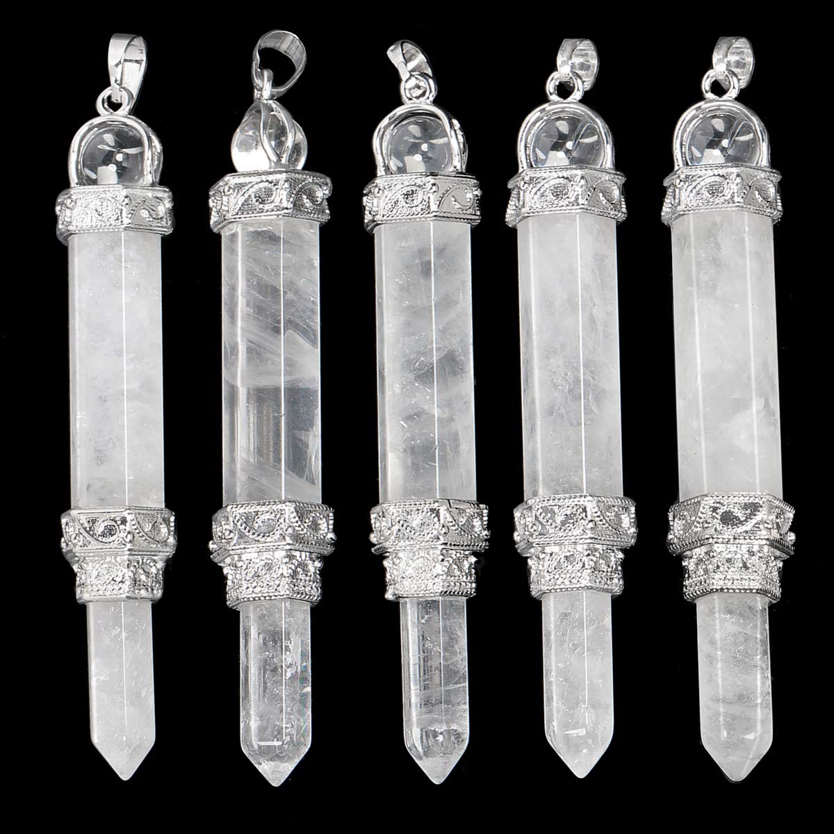 TUMBEELLUWA crystal quartz pendant designed for versatile daily wear