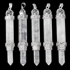 TUMBEELLUWA crystal quartz pendant designed for versatile daily wear