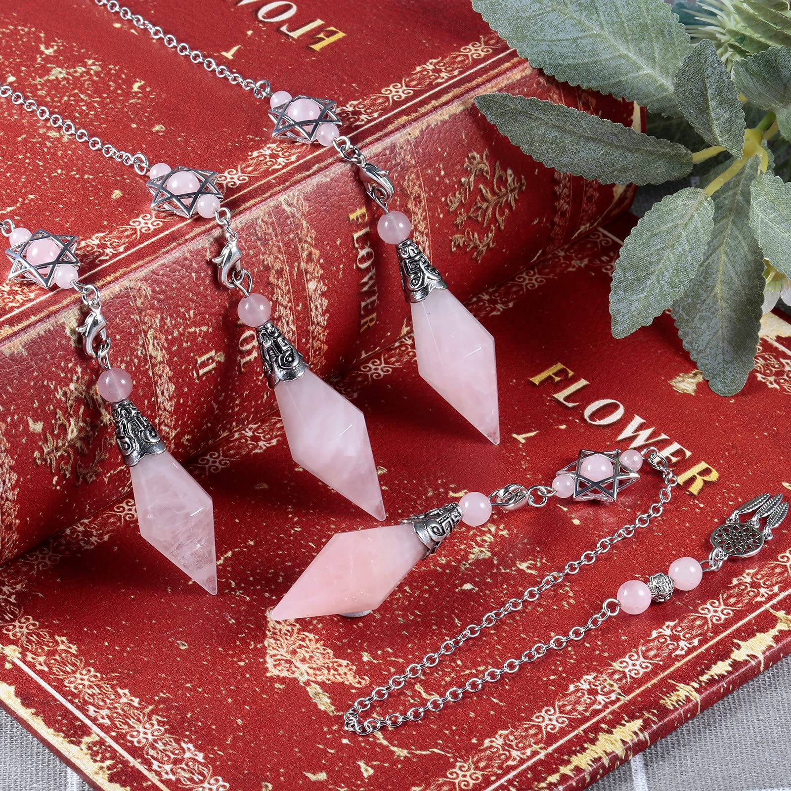 TUMBEELLUWA dream catcher and Merkaba star pendant detail for blessings