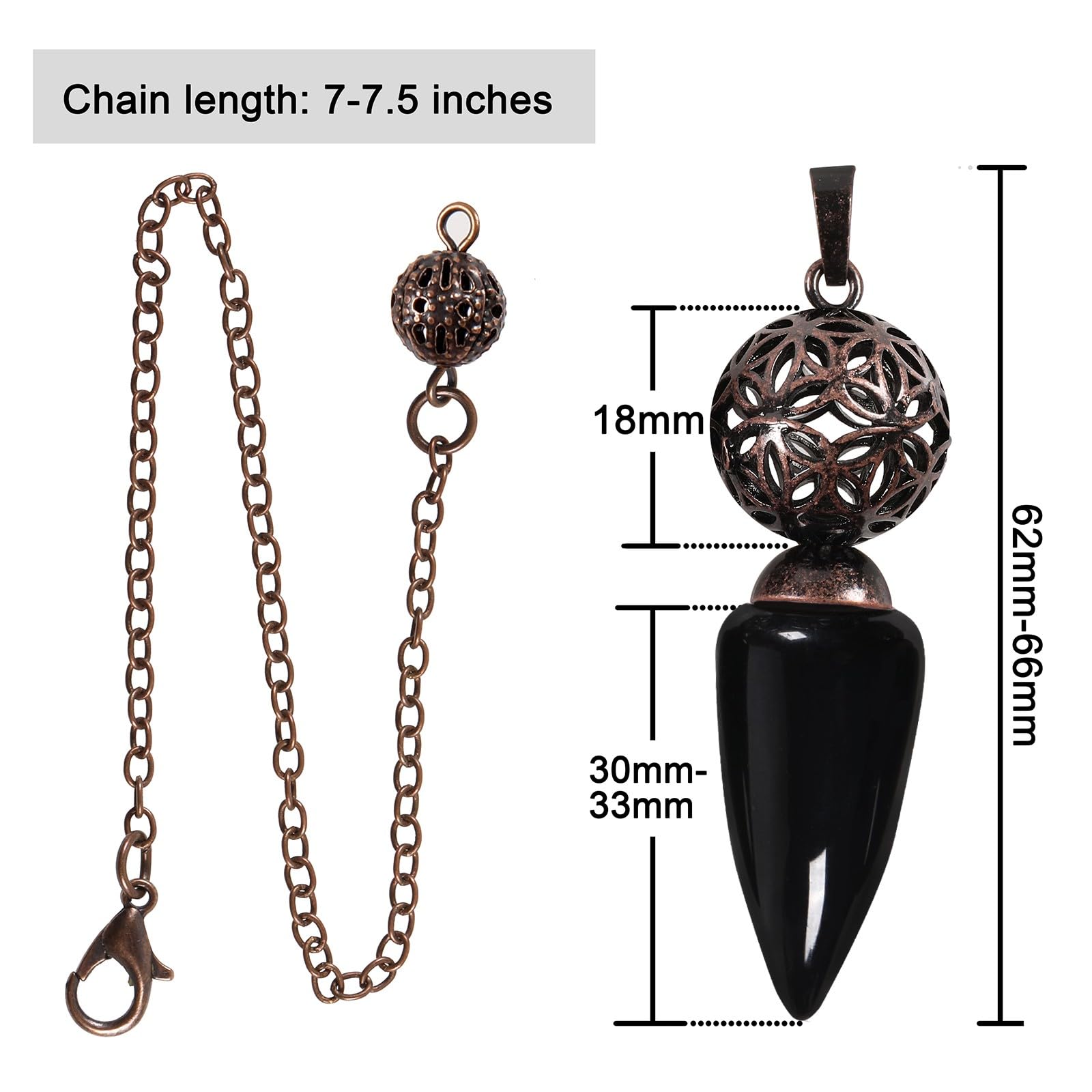TUMBEELLUWA flower ball chain pendant demonstrates detachable design for style swaps.