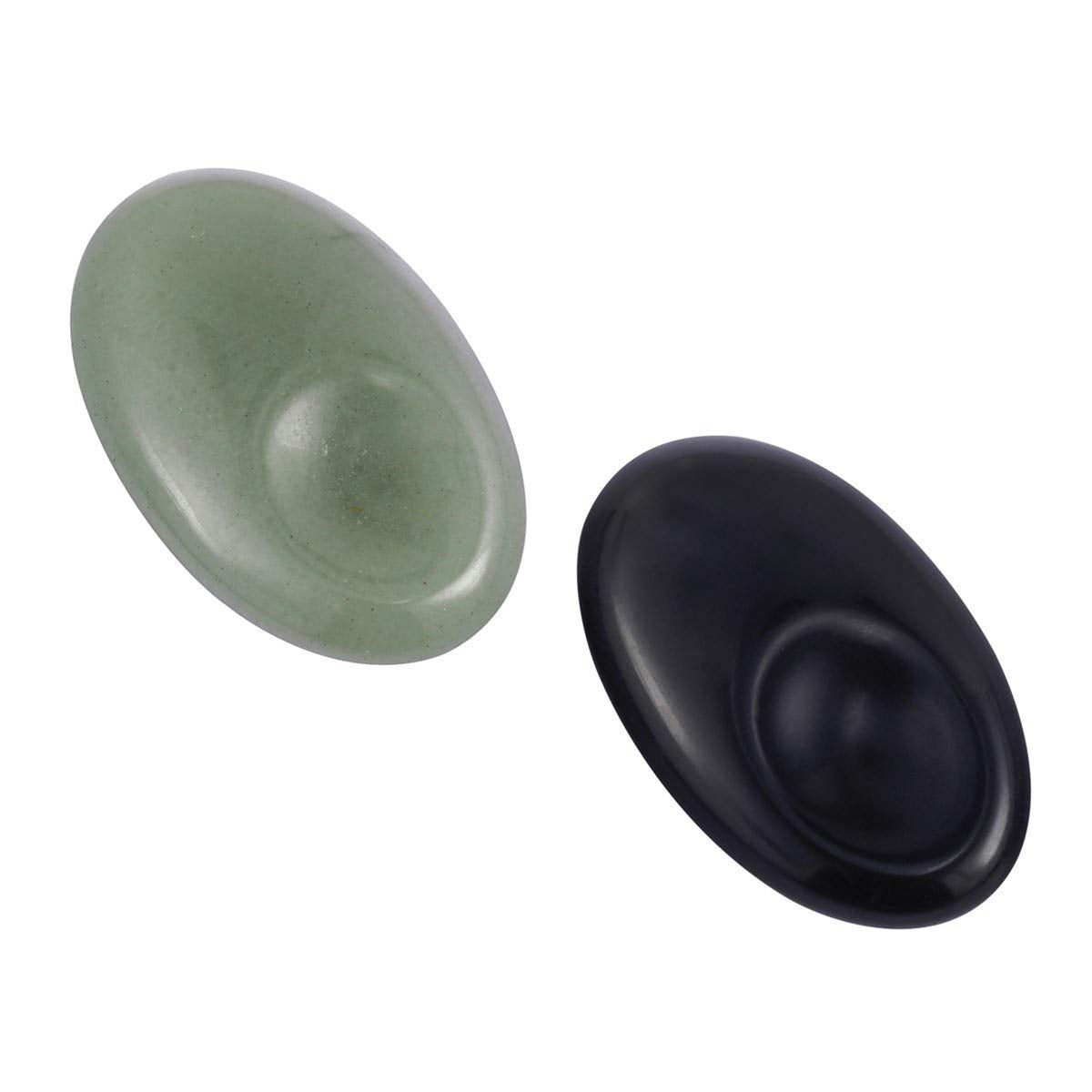 TUMBEELLUWA green aventurine worry stone polished for calm meditation.