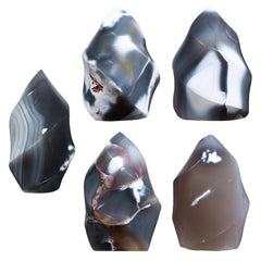 TUMBEELLUWA Orca Agate Flame Tower can support calm energy in mindful spaces.