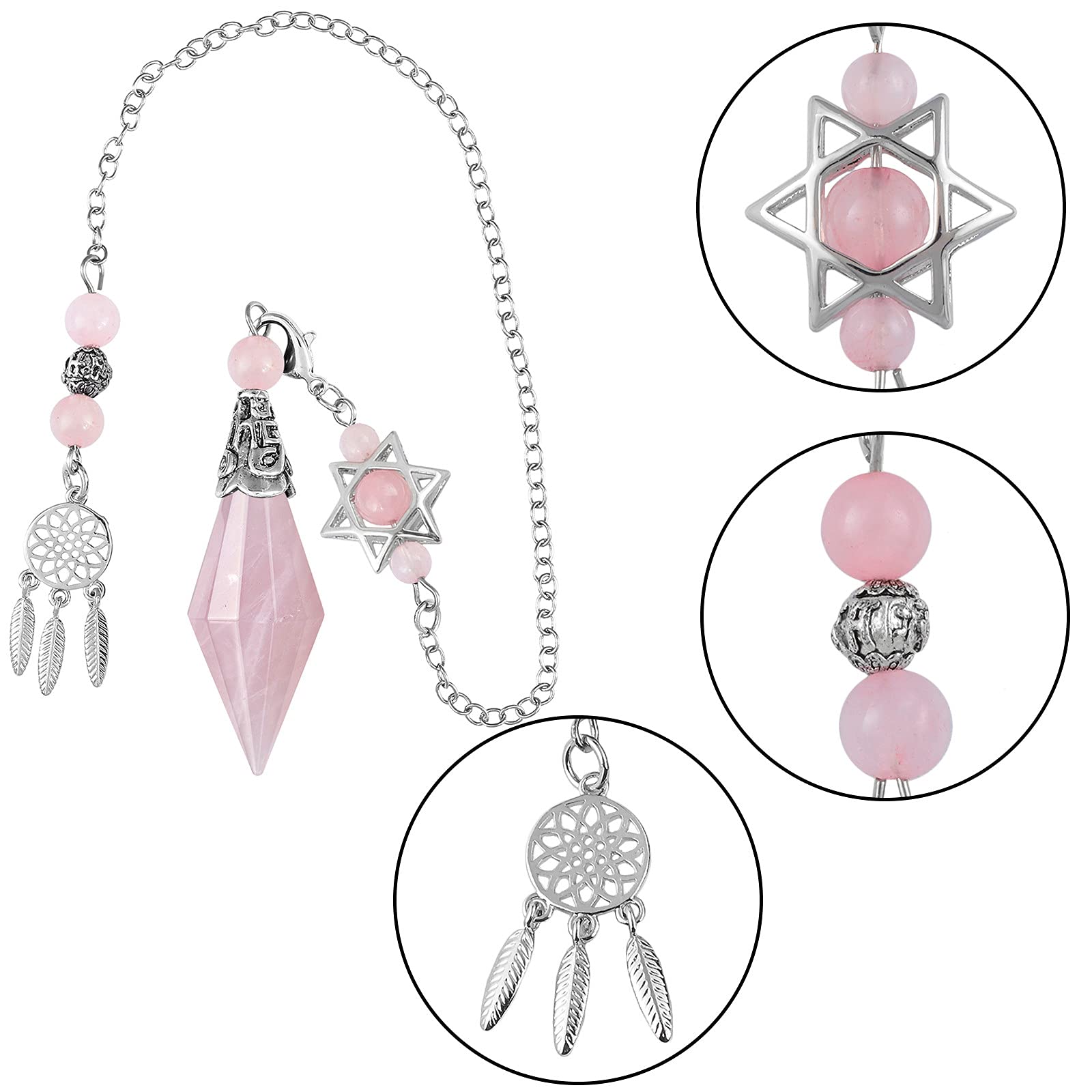 TUMBEELLUWA pendant and chain worn as a versatile accessory with crystal energy