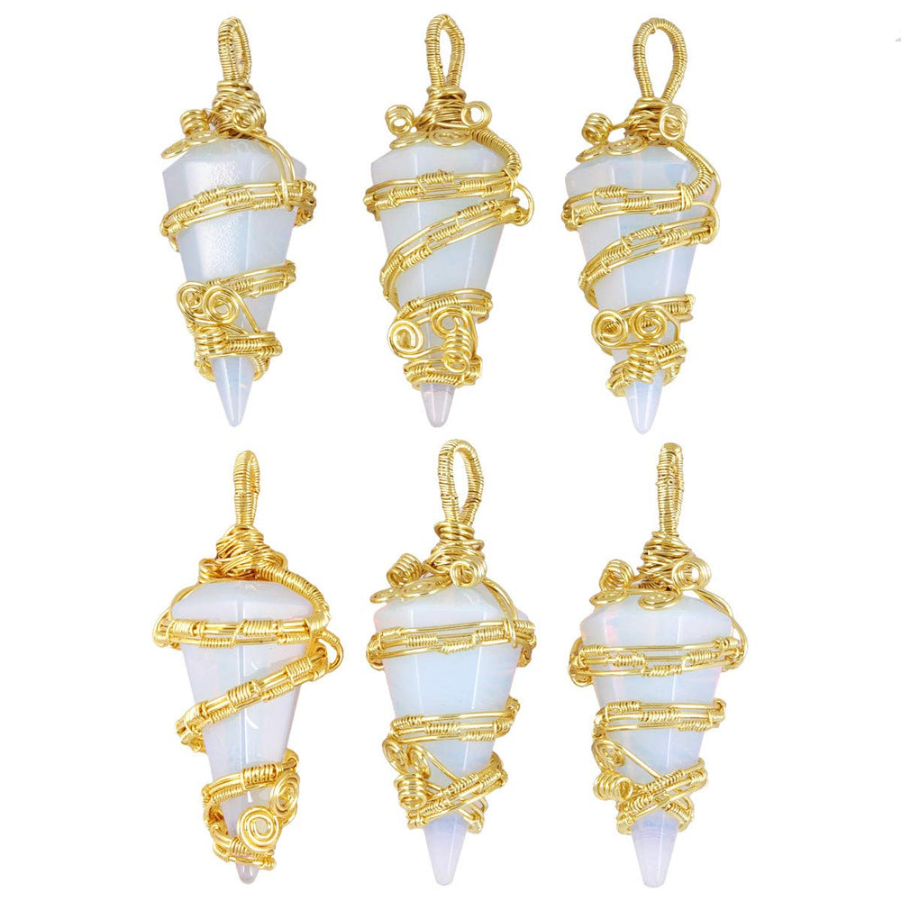 TUMBEELLUWA Opalite pendant with 50 cm chain for versatile wear