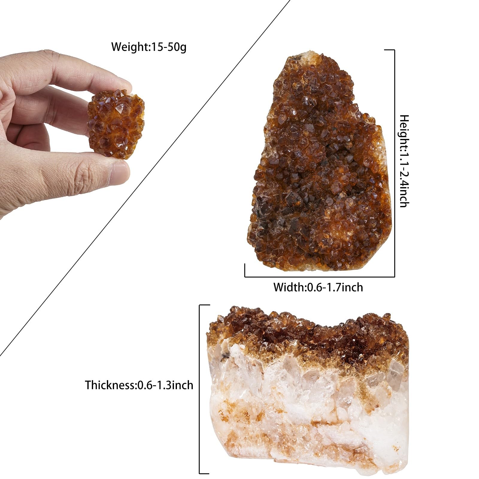 TUMBEELLUWA raw citrine crystal highlighting natural color variations