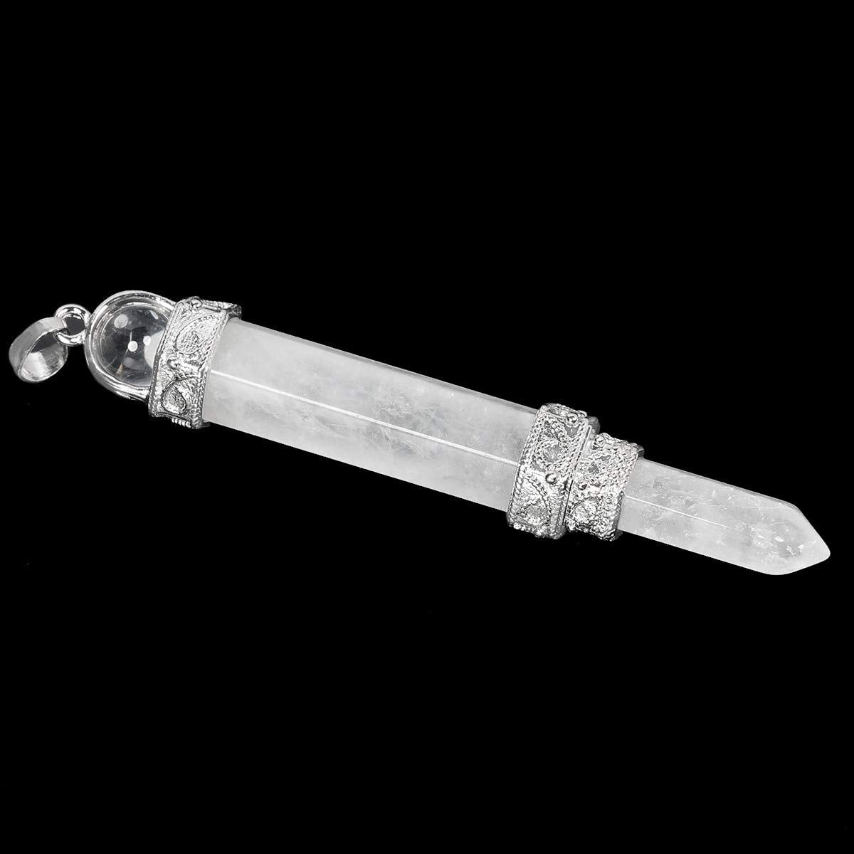 TUMBEELLUWA rock crystal pendant highlighting natural texture and subtle sparkle