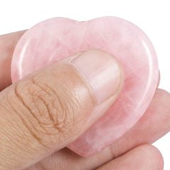 TUMBEELLUWA rose quartz worry stone closeup promotes heart-centered relaxation