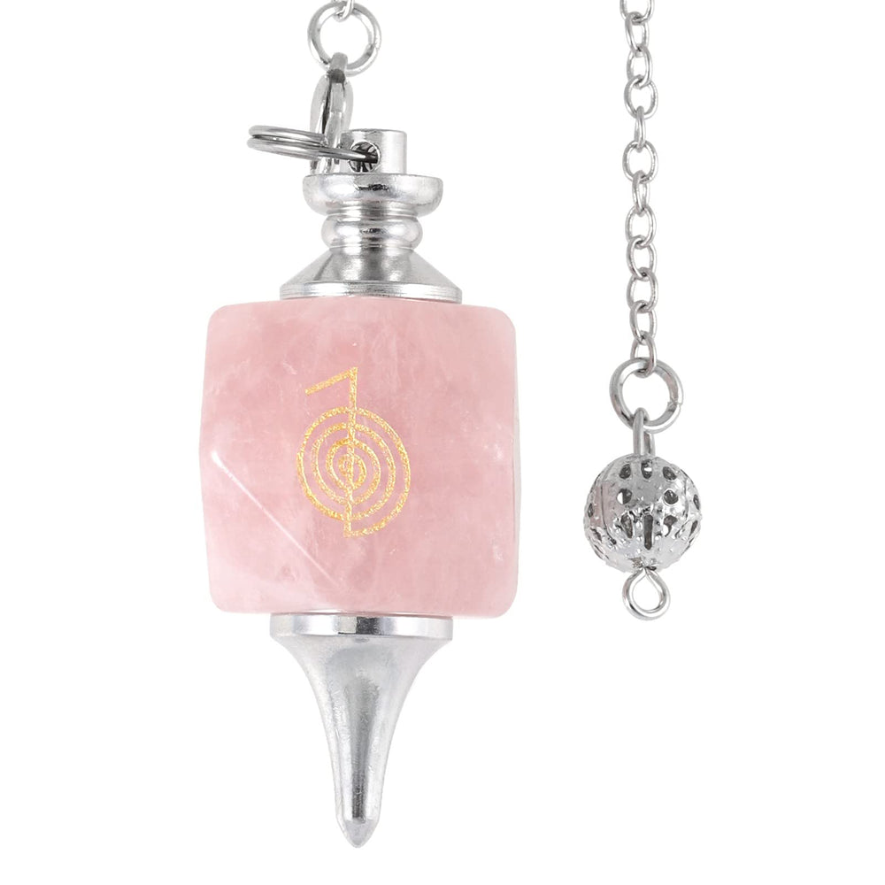 TUMBEELLUWA silvery chain pendulum ideal for energy work.