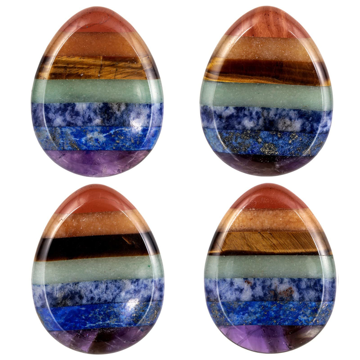 TUMBEELLUWA teardrop worry stones set for portable calm and mindful moments.