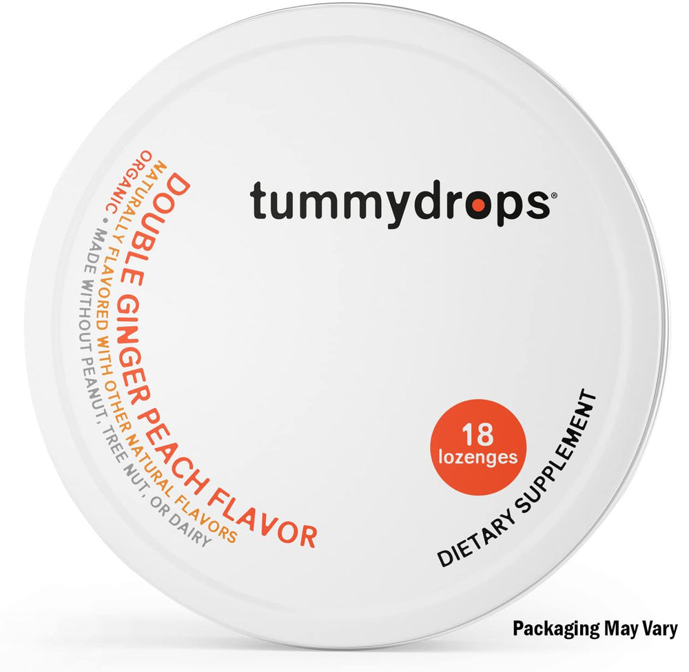 Tummy Drops label showing GFCO gluten-free and Kosher certifications for trust.