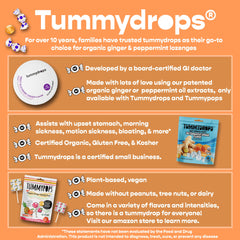 Tummydrops USDA Organic label packaging emphasizes certified organic ginger