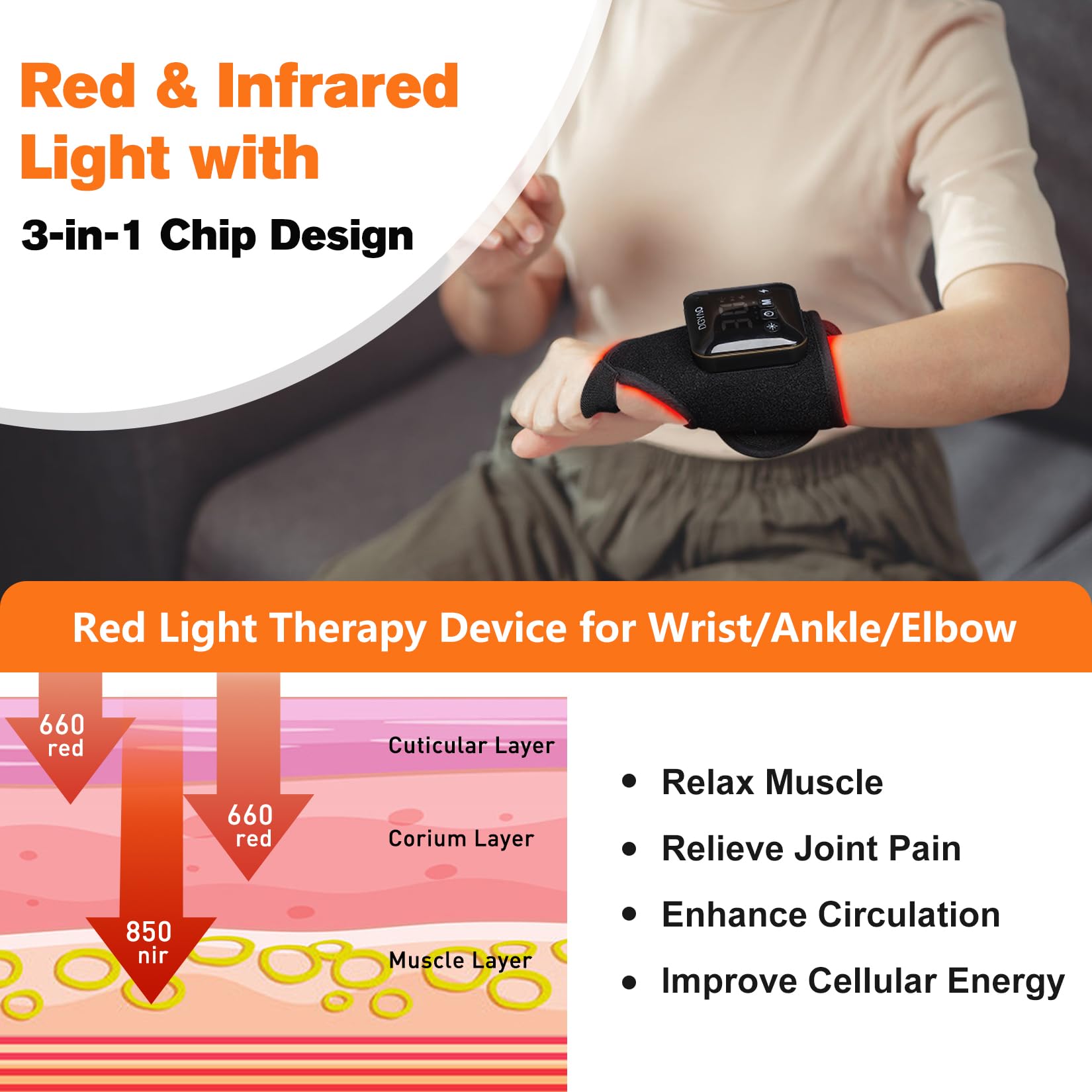 TUOB auto-off timer helps plan safe, timed therapy sessions.