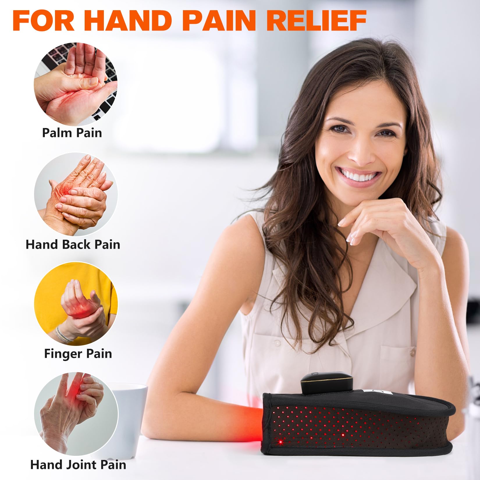 TUOB double-side pads provide full-hand coverage during sessions.