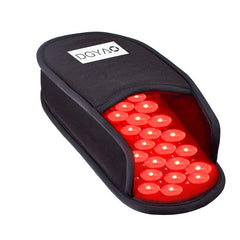 TUOB foot therapy slipper front view with dual LED panels for red and infrared light